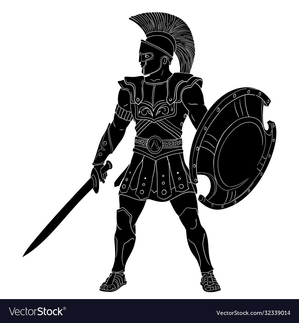 Ancient Greek illustration воин