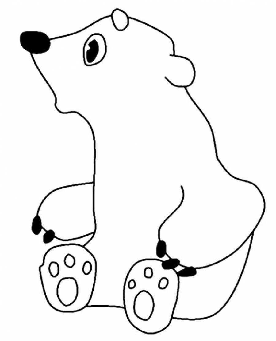 Медведь на льдине раскраска