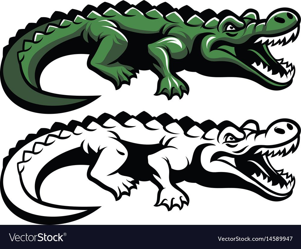 Крокодил страшный векторное изображение