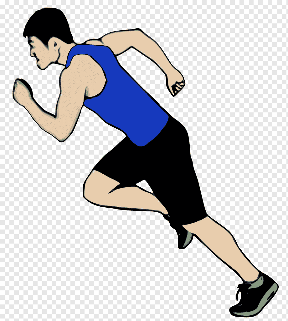 Спортсмен бежит