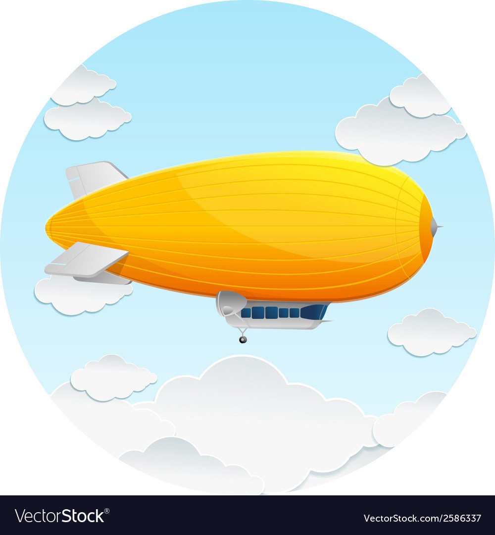 Воздушные шары дирижабли вектор