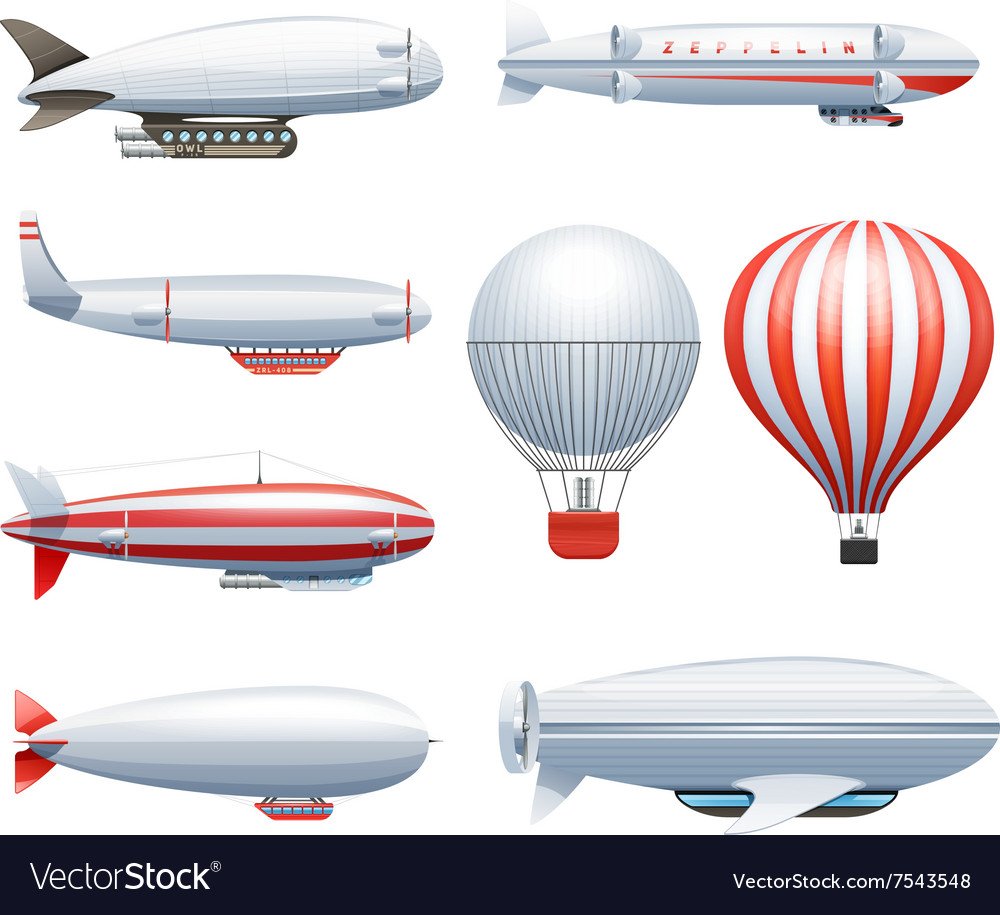Zeppelin дирижабль вектор