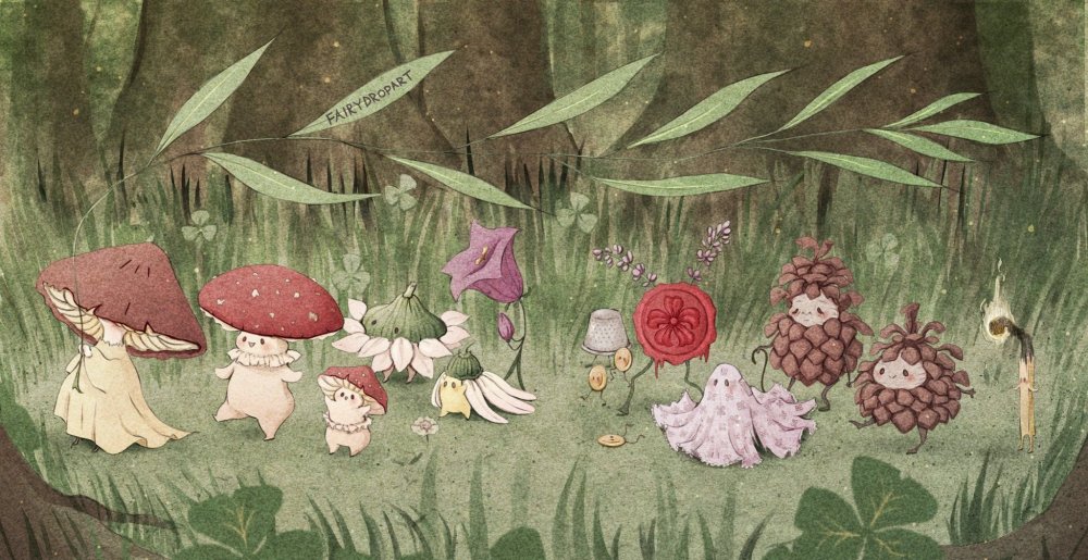 Необычные грибы раскраска