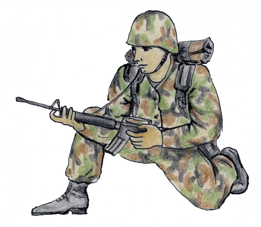 Солдат зарисовка