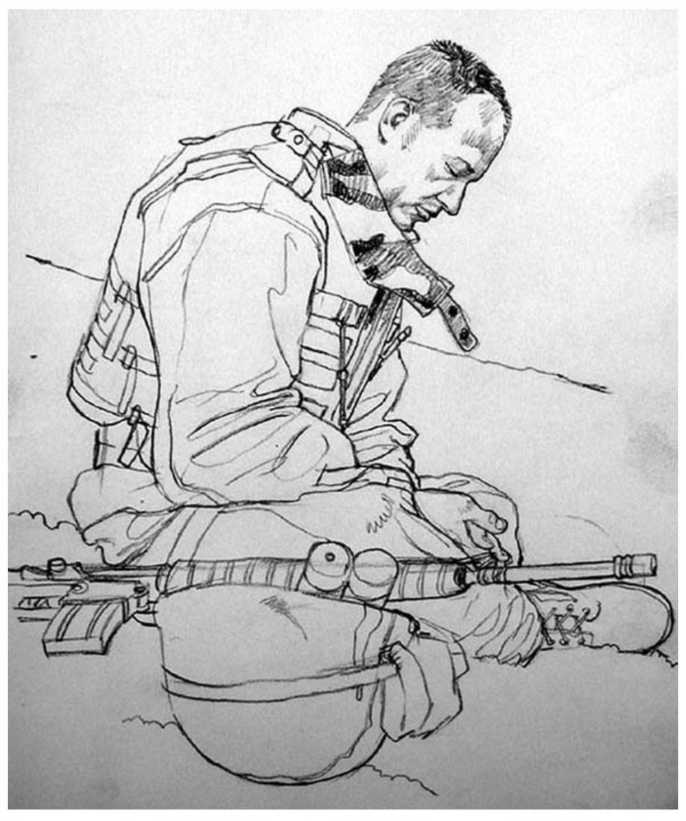 Рисунок солдата скетч