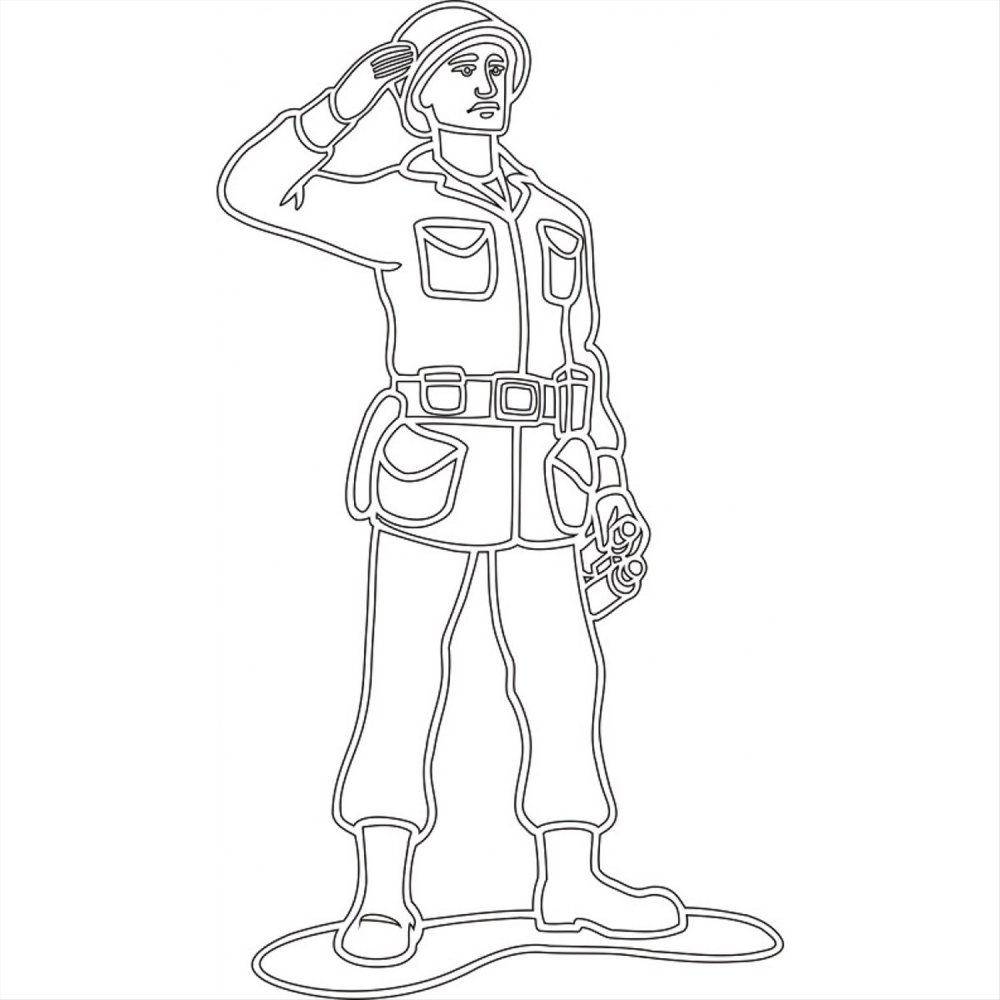 Рисунок солдата для срисовки