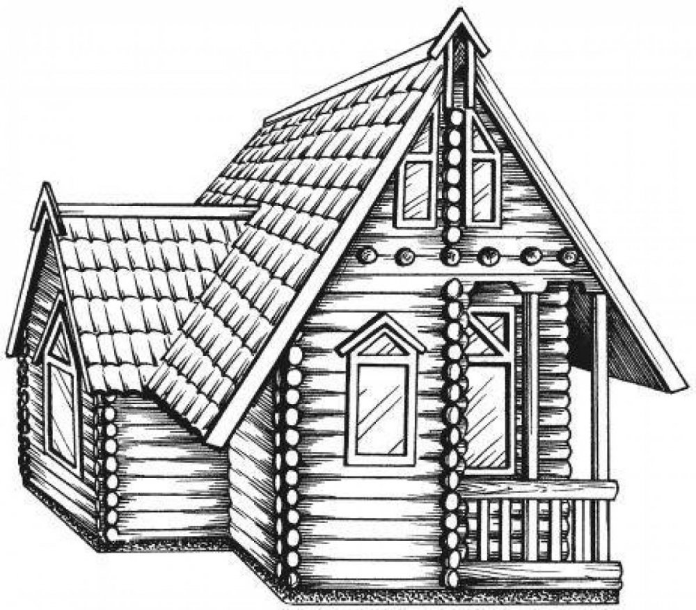 Срубный дом в древней Руси