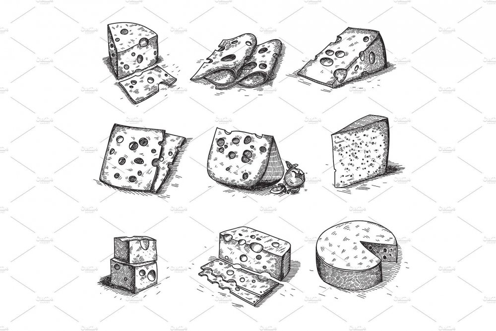 Стилизованная изображение сыра