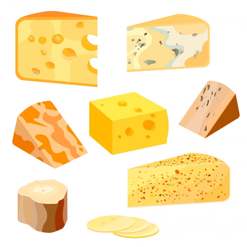 Флэт иллюстрация сыр