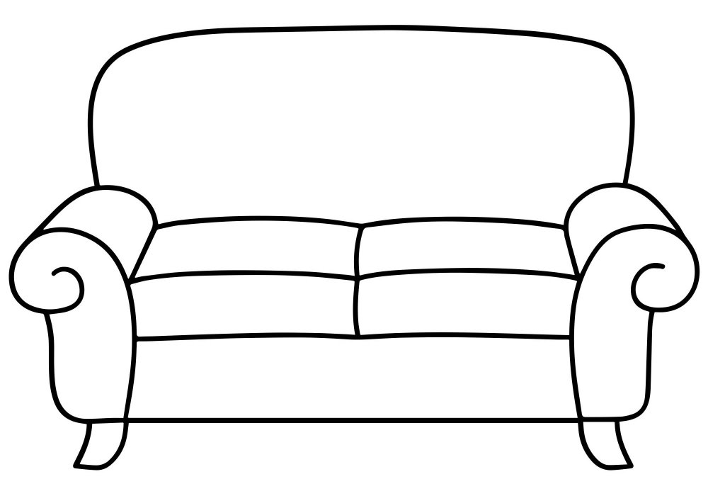 Старинный диван иллюстрация