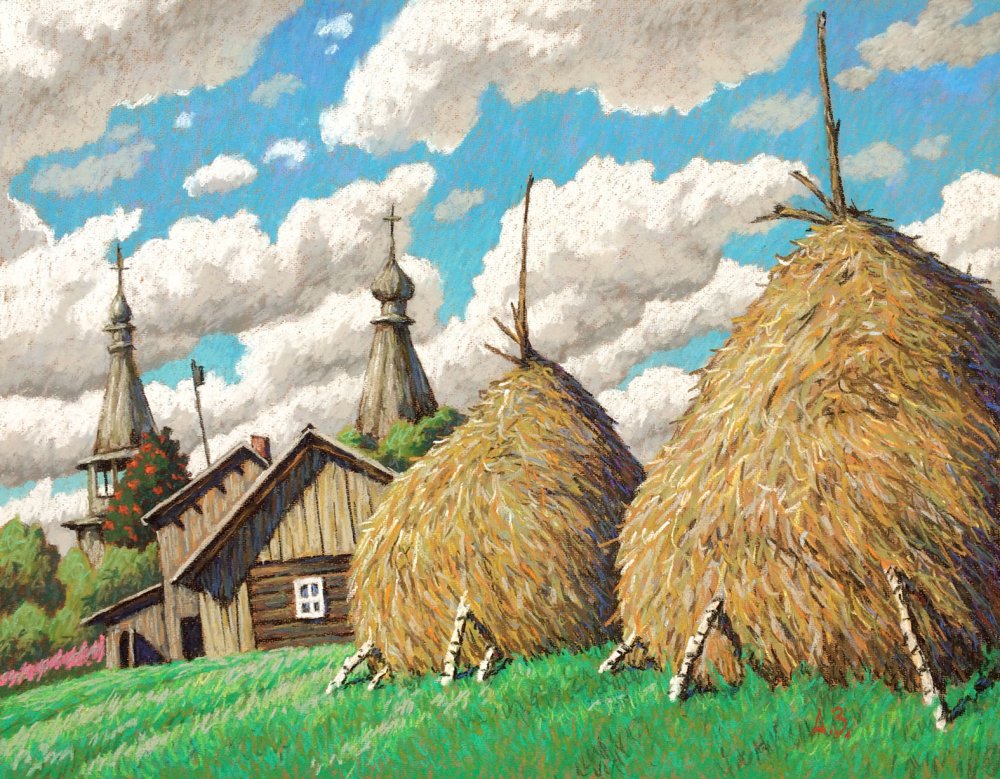 Панно домик в деревне