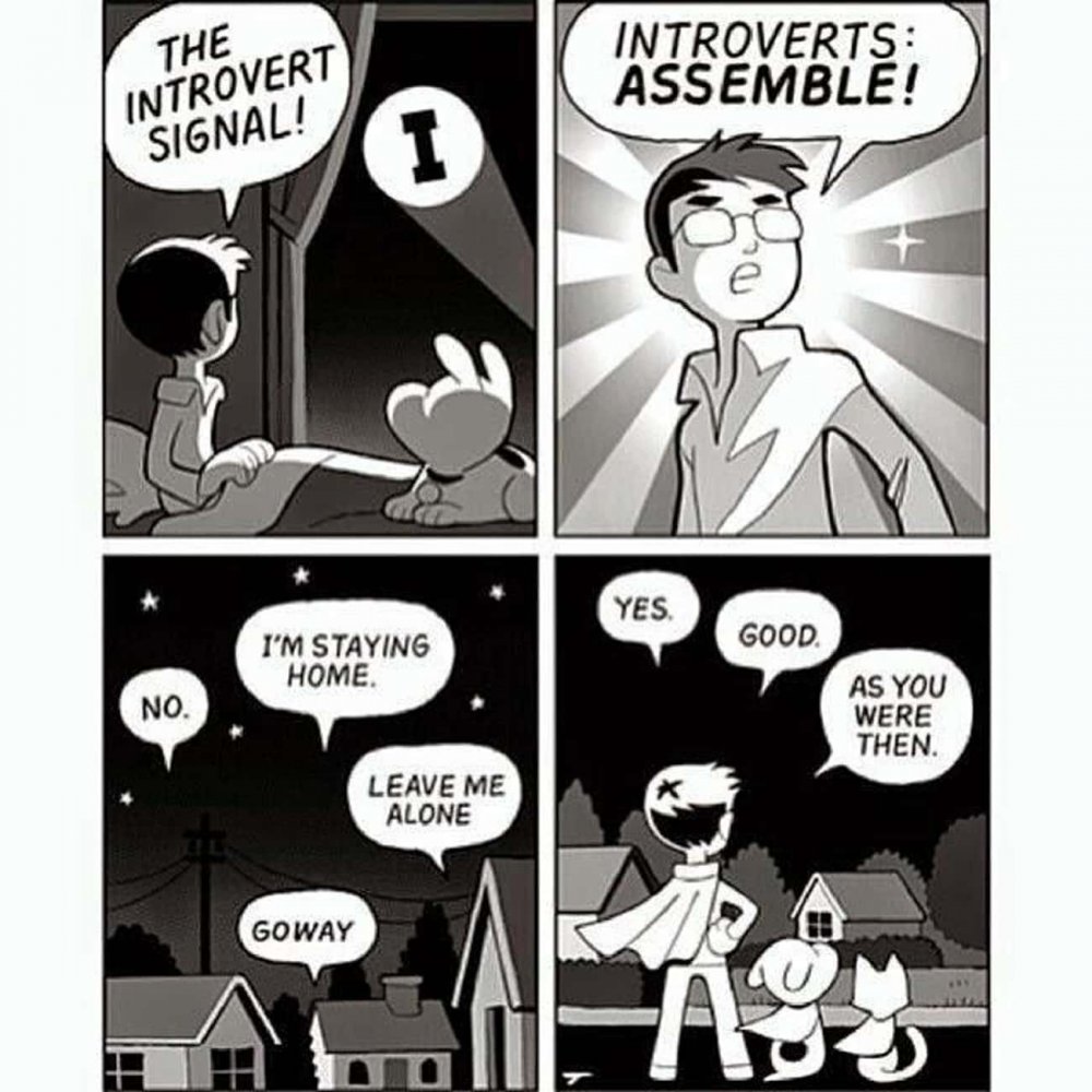 Мемы комиксы про интровертов
