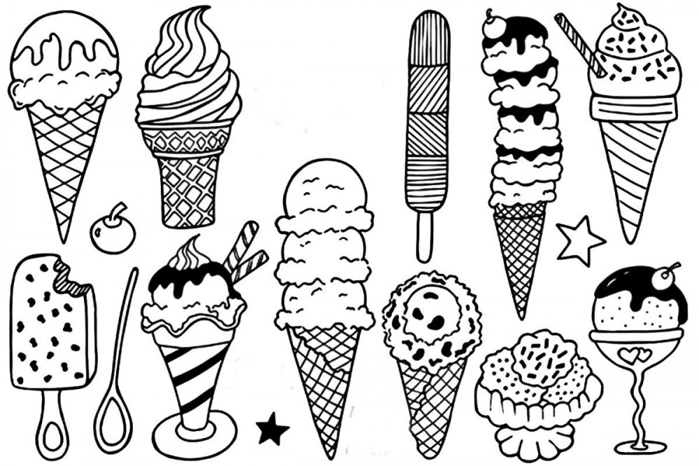 Мороженое рисунок абстракция