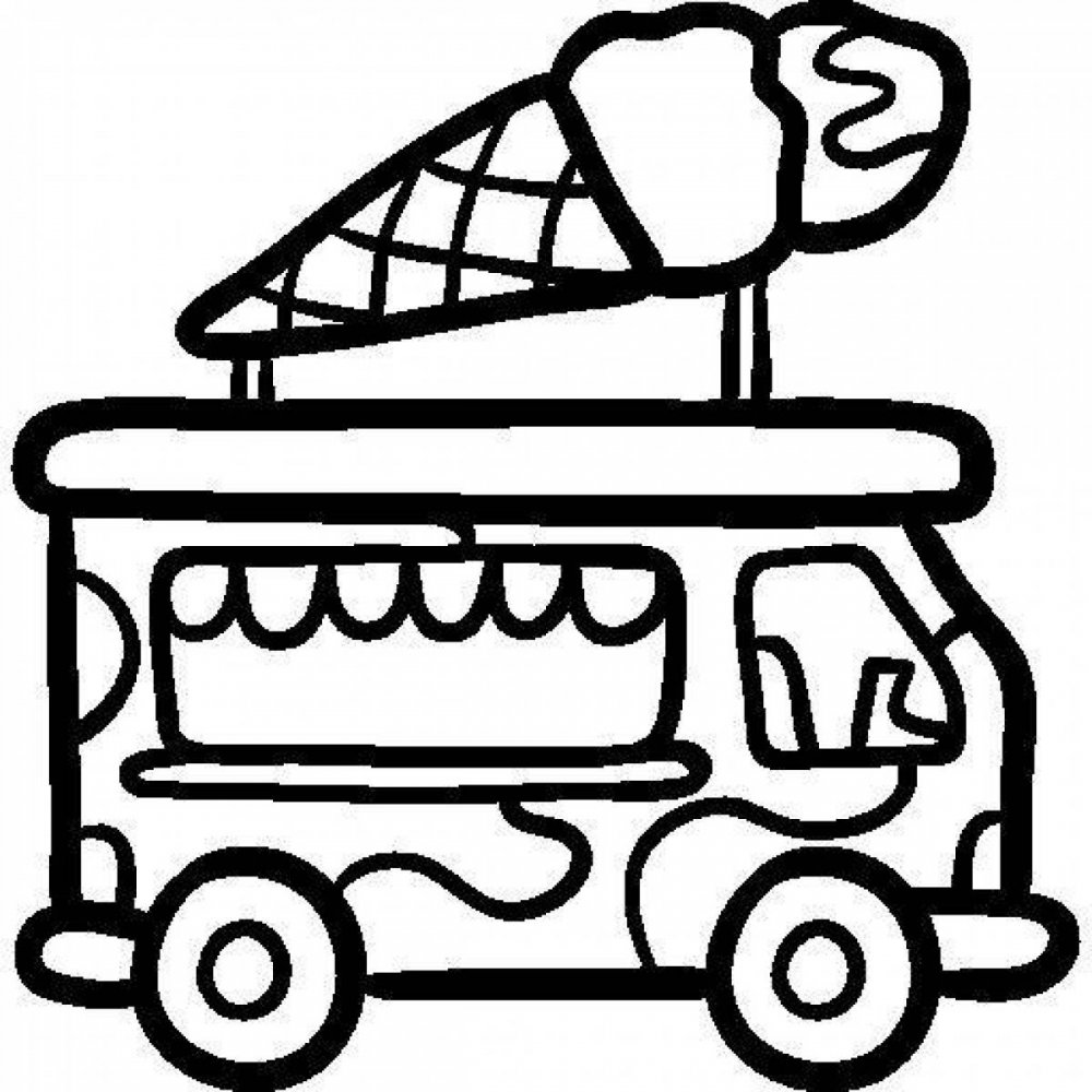 Фургон с мороженым иллюстрация