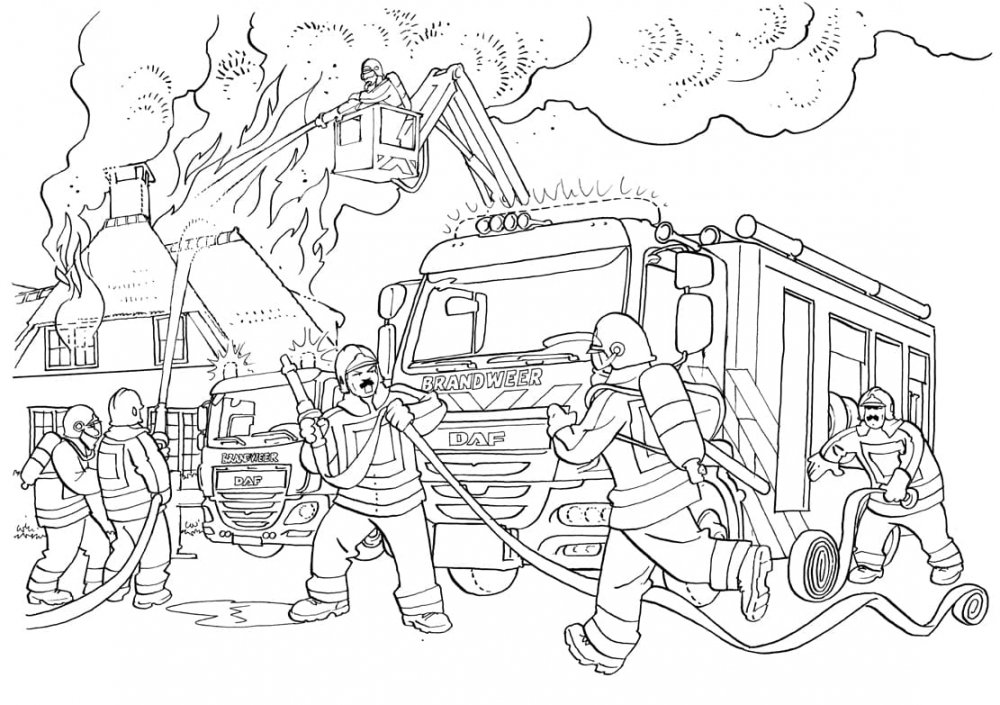 Раскраска по пожарной безопасности для детей для дошкольников