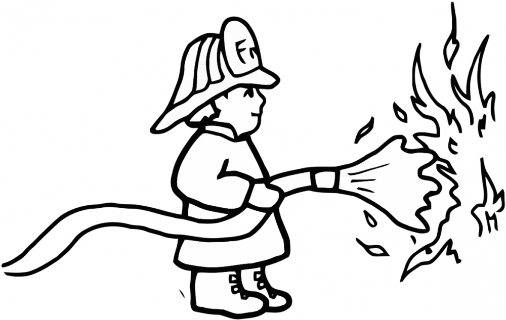Лесной пожар раскраска для детей