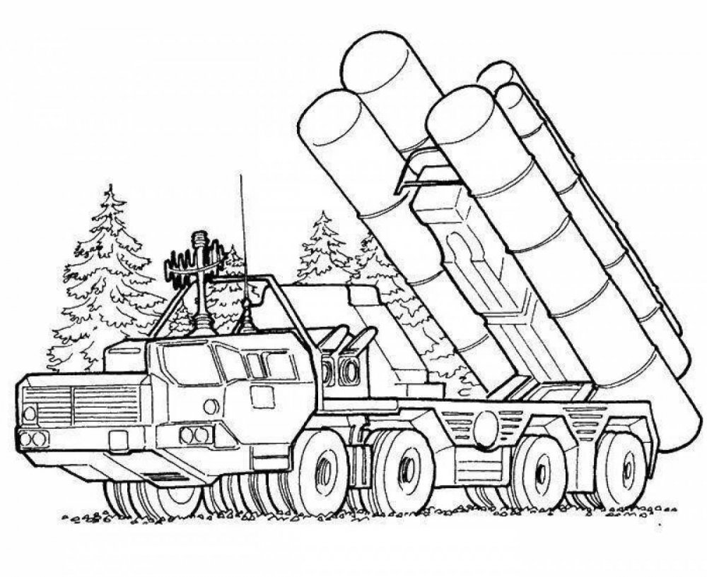 Раскраска Катюша Военная техника для детей