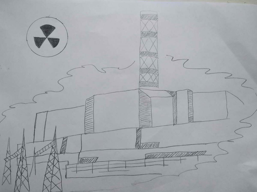Раскраска атомная станция Чернобыль