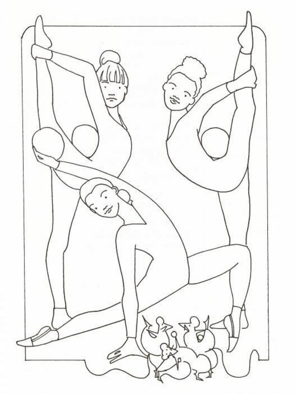 Акробатика раскраска для детей