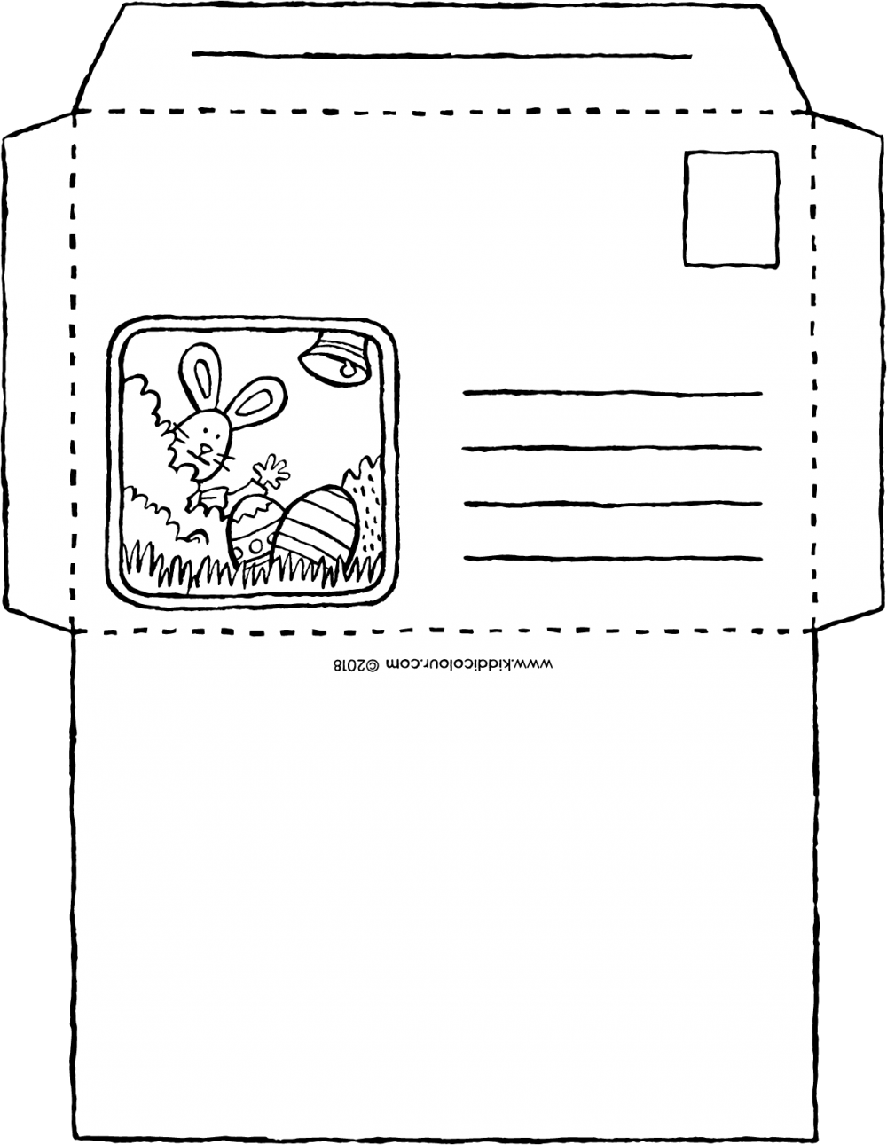 Раскраска конверт для письма