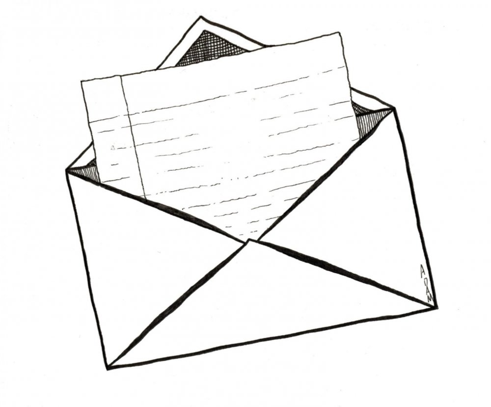 Схематичное изображение конверта