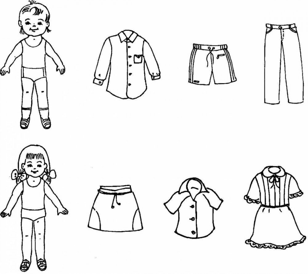 Одежда шаблоны для детей