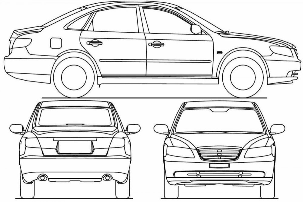 Hyundai Tucson чертеж