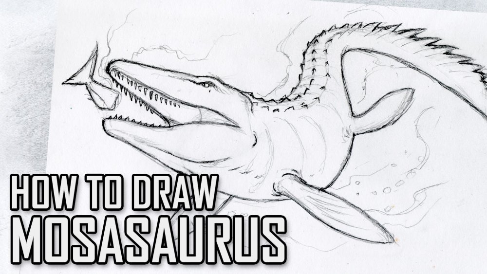 Jurassic World раскраска Мозазавр