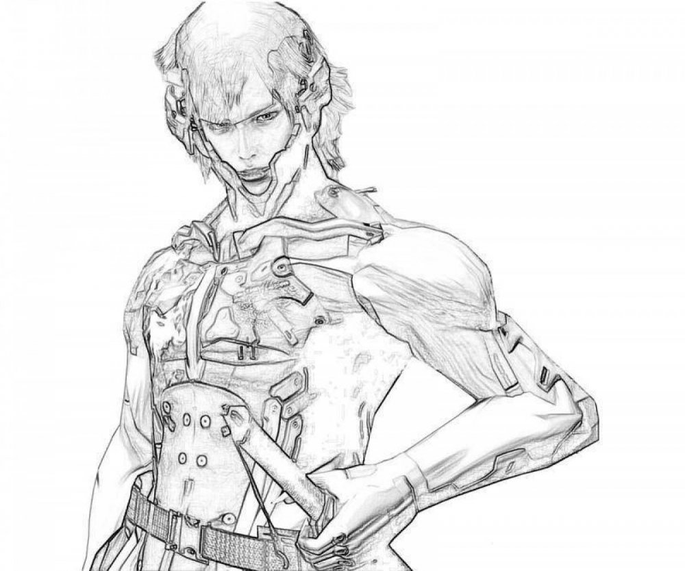 Нарисованный Райден Metal Gear Rising