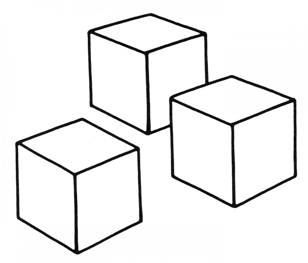 Кубики раскраска для детей