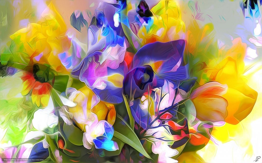 Красивые абстрактные цветы