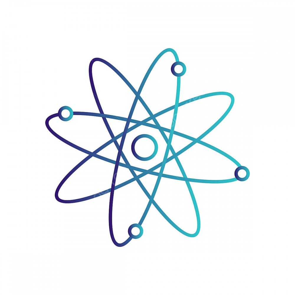 Символ атома на прозрачном фоне