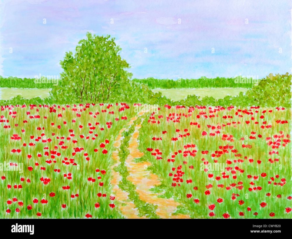 Аркадий Олейник картины пшеничное поле
