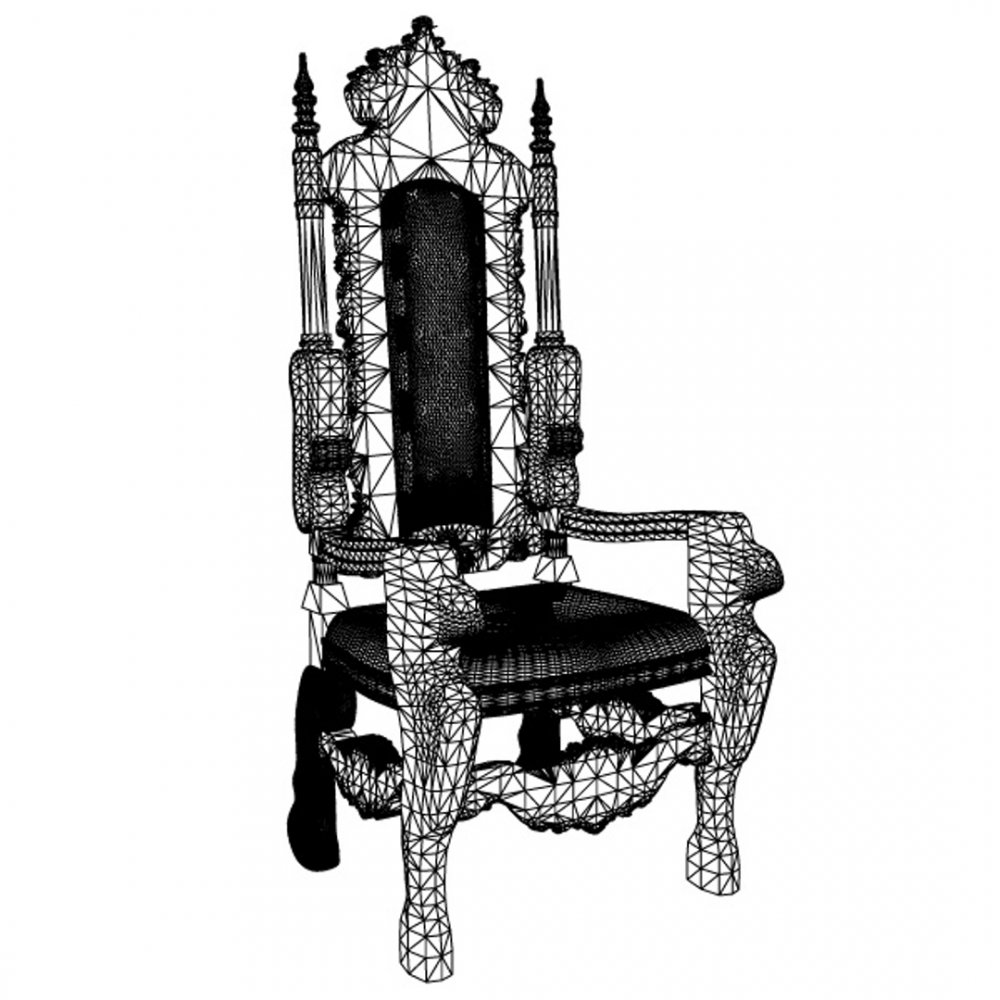 Кресло трон 3д Макс