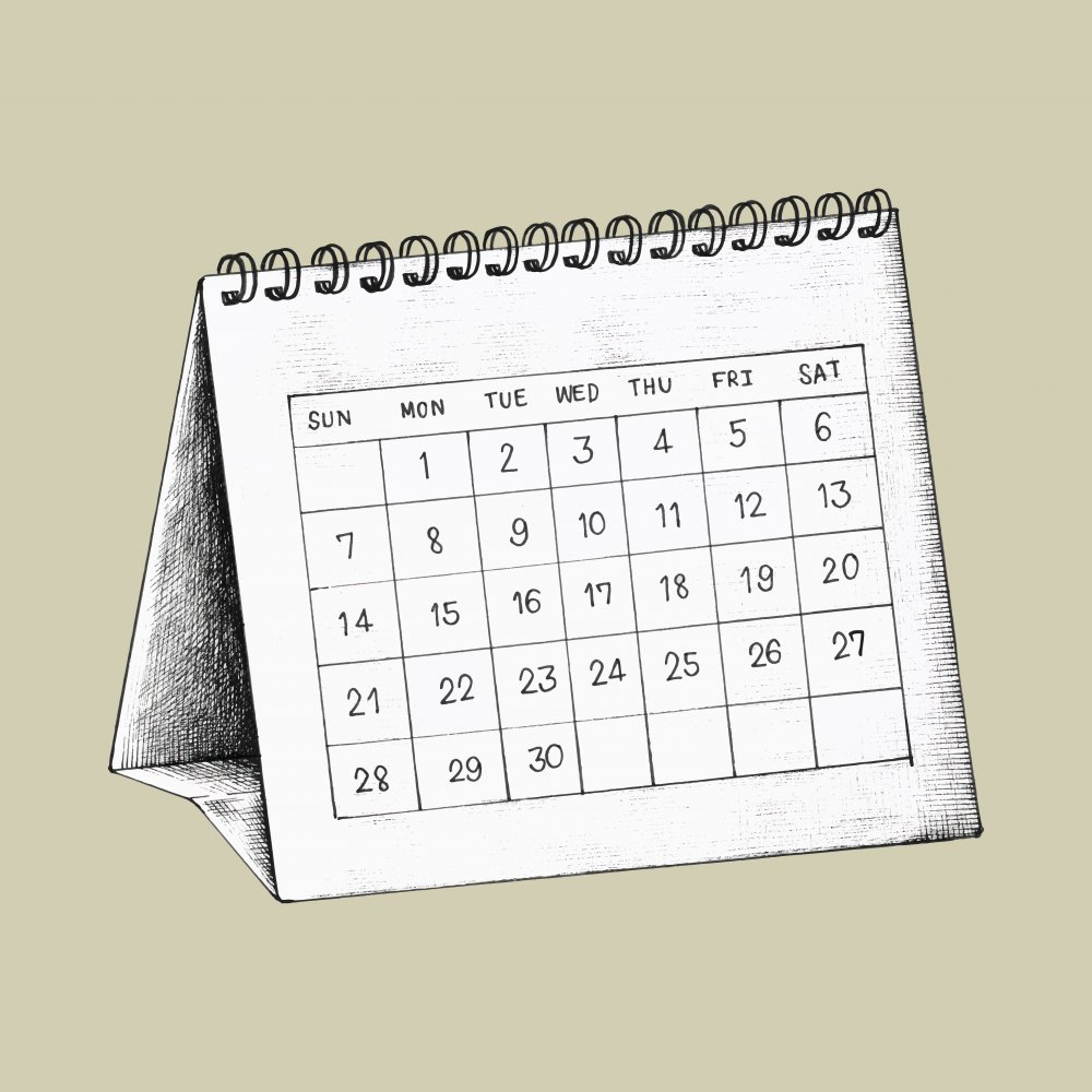 Календарь карандашом