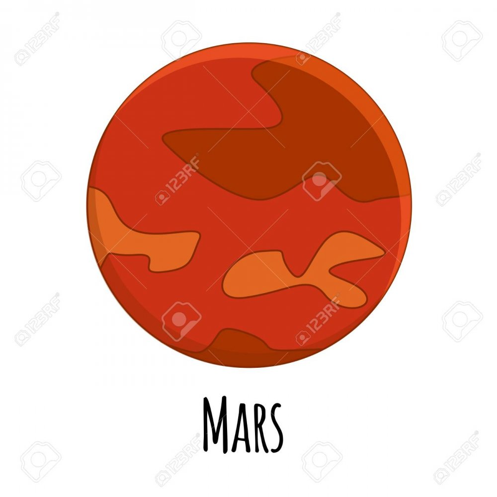 Поверхность Марса мультяшная