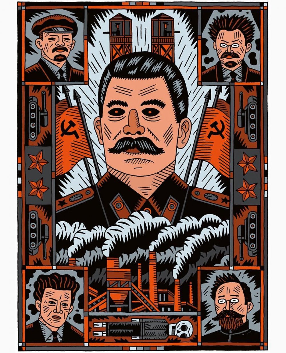 Ленин и Сталин портрет