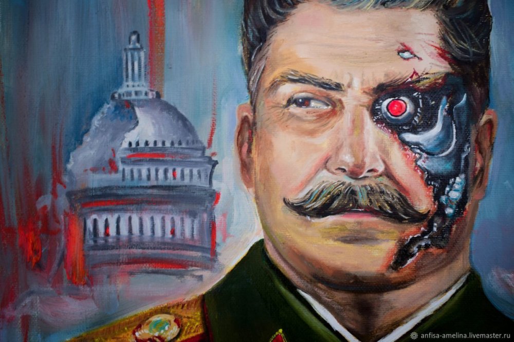 Сталин рисунок в стиле