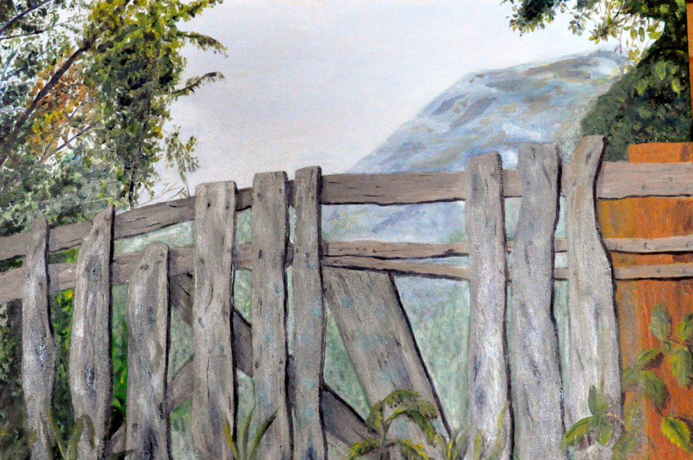 Забор живопись