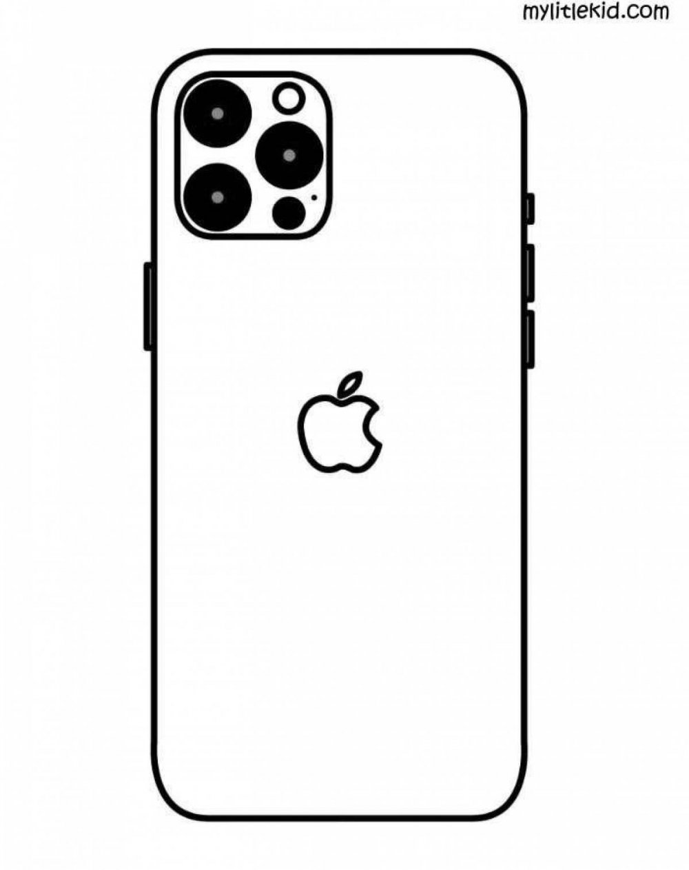 Айфон 13 спереди распечатка