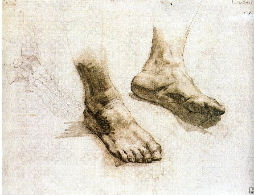 Академический рисунок ноги