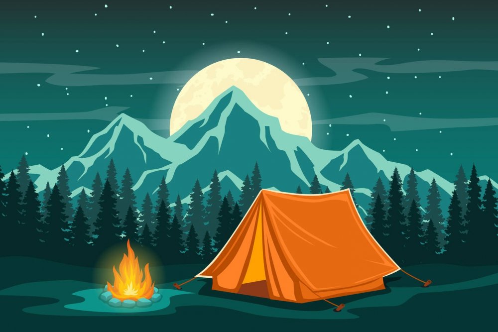 Палатка в иллюстраторе