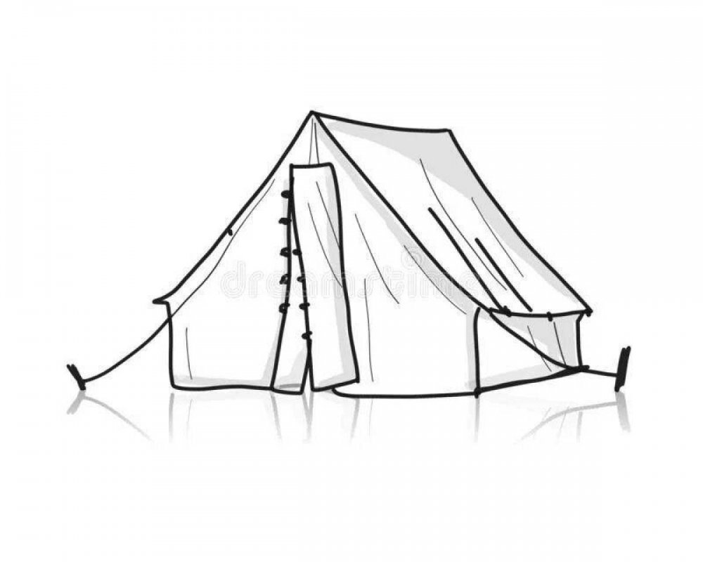 Палатка черно белая