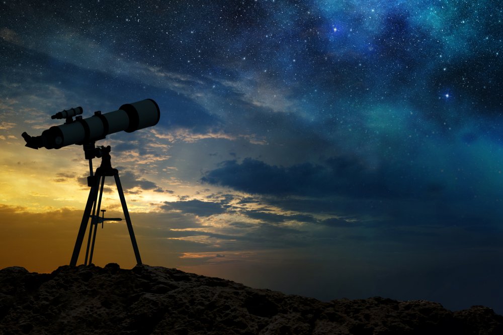 Телескоп и звездное небо