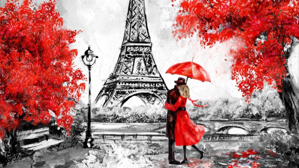 Фреска Париж Эйфелева башня