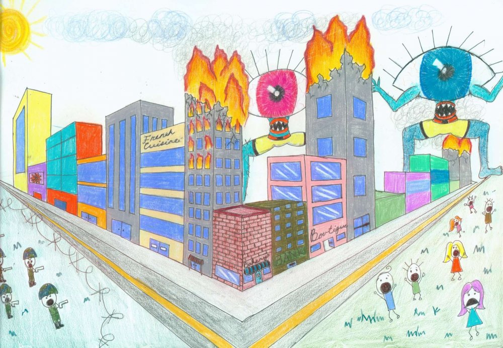 Рисунок на тему город
