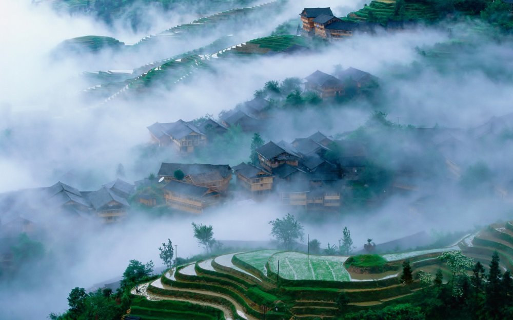 Китайский пейзаж туман
