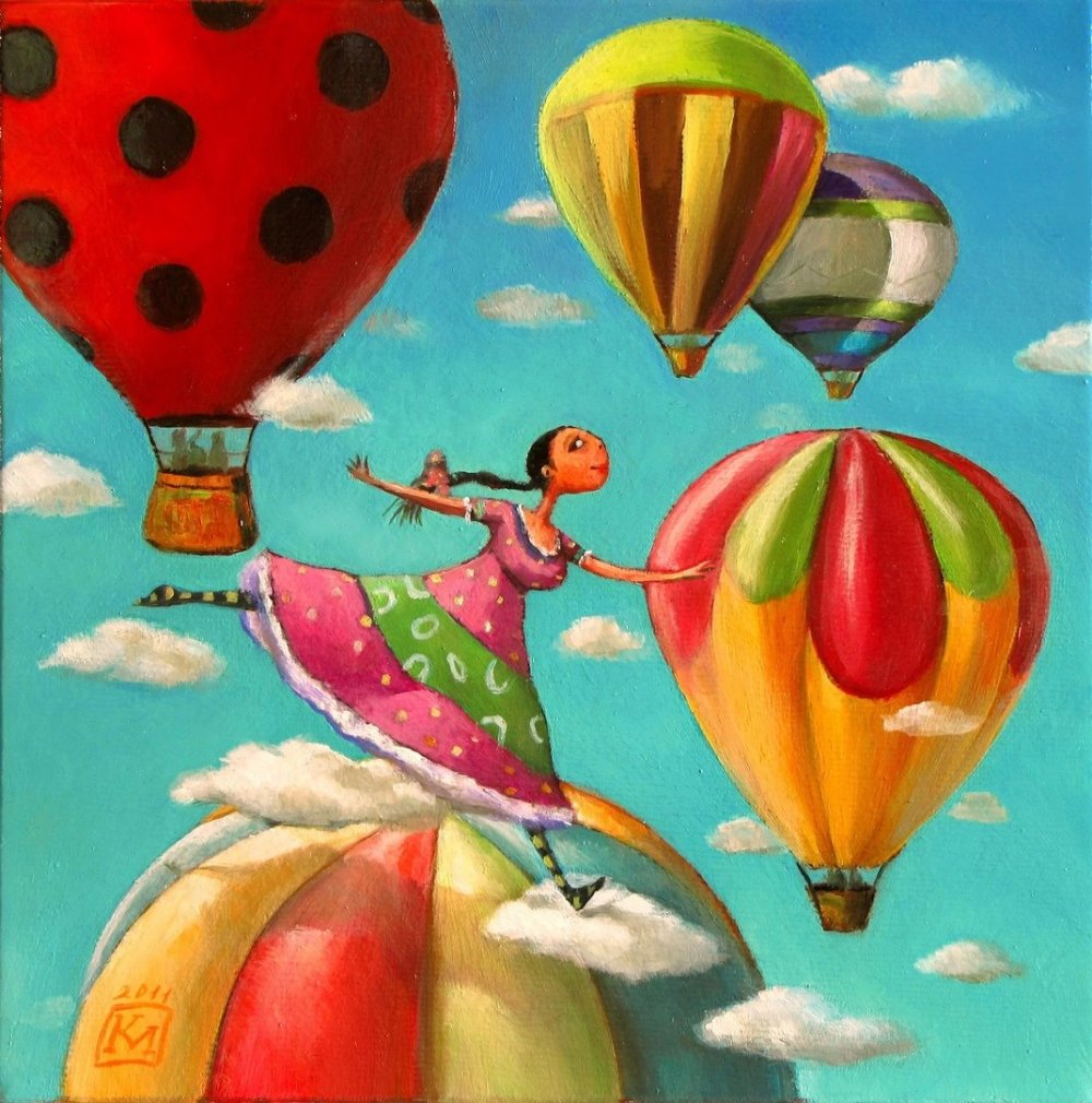 Воздушные шарики в живописи
