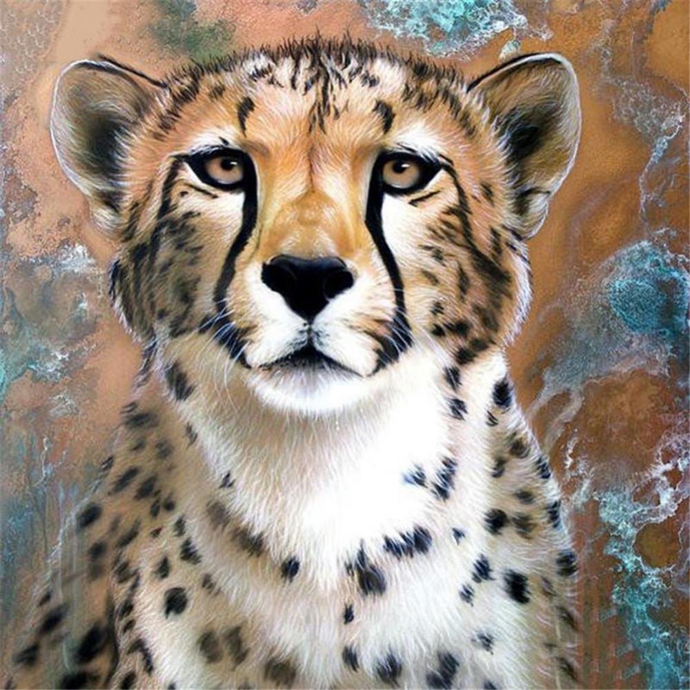 Алмазная мозаика леопард 40х50