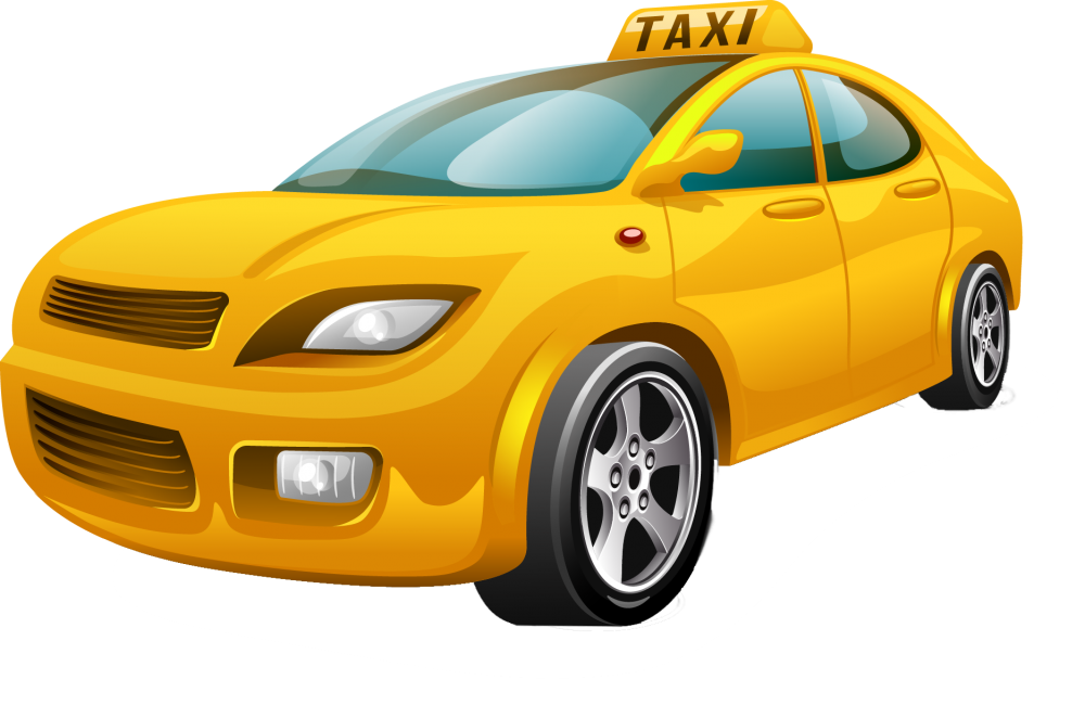 Машина такси мультяшная